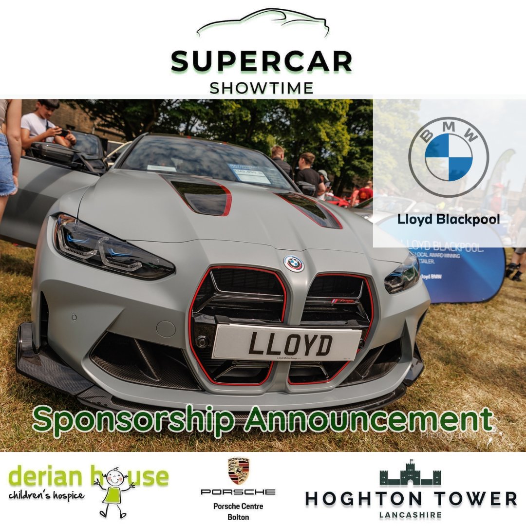 We are really pleased to be able to announce <a href="/LloydBMW/">Lloyd BMW</a>  will again be sponsoring Supercar Showtime.  They have generously sponsored every one of our events so far and we are hugely grateful for their continued support.