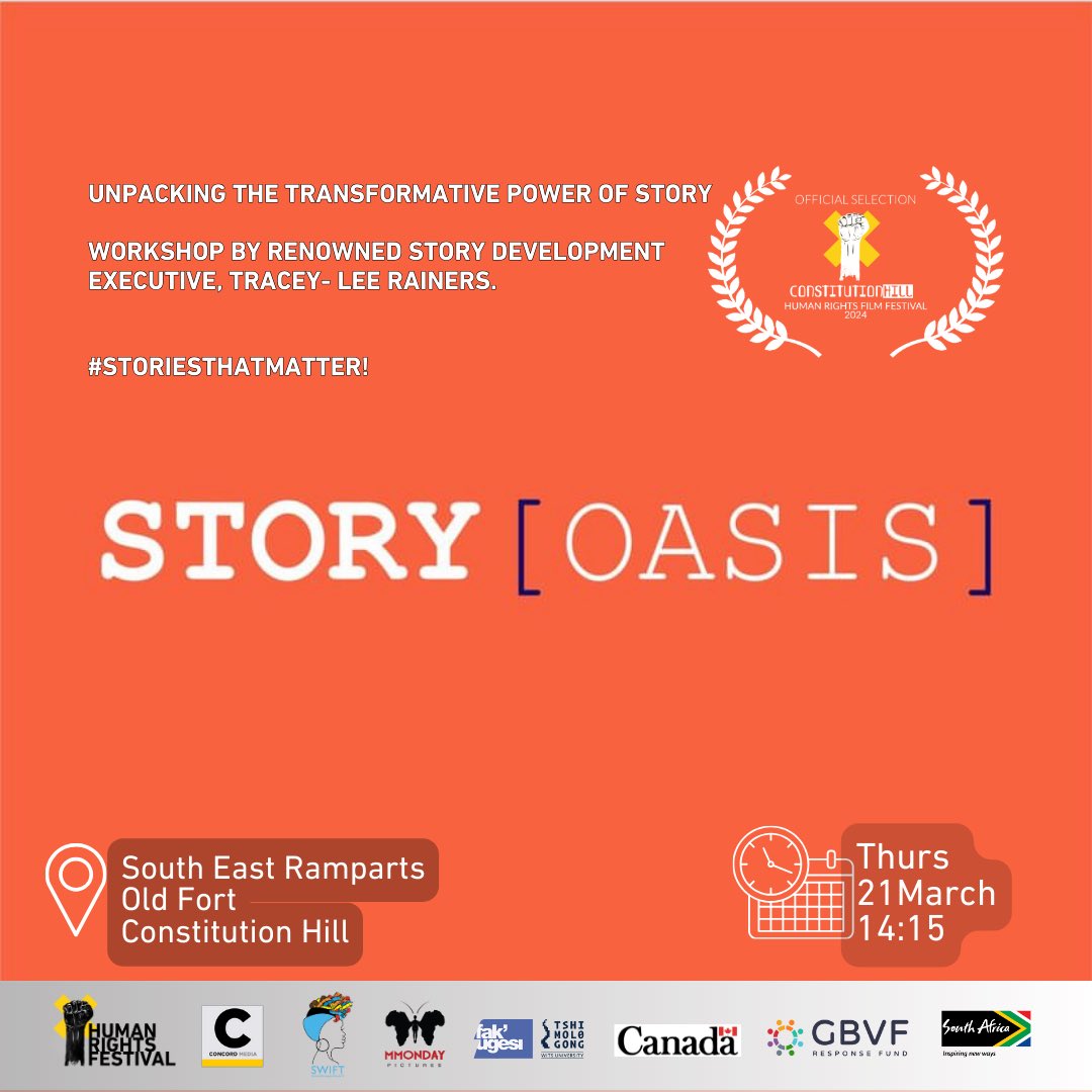 #StoriesThatMatter
#HumannRightsFilmFestival
Constitution Hill 

Come and enjoy the stories that shaped our nation.
On screen we have : 
•Screenings
•Q&A with Film Makers
•Panel Discussions
•Workshops 
💃💃💃🤭
📍At the South East Ramparts Old Fort , Constitution Hill. 🎥🎭