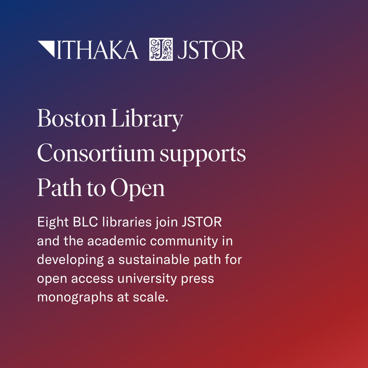 The @BLC_Inc has joined the #PathToOpen program, marking a significant advancement in the #OpenAccess publication of scholarly books. This collaboration aims to democratize access to research and diverse perspectives. 

Learn more: bit.ly/3vm3gyu