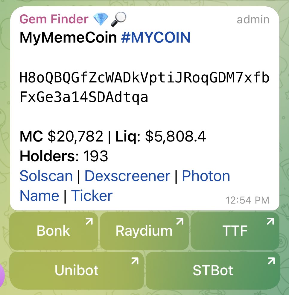 0xRodney_'s tweet photo. 3x in 10 minutes on #MYCOIN with the $FINDER bot. Making money has never been this easy
Follow for more $FINDER bot gems https://t.co/cXRSjTYEuZ