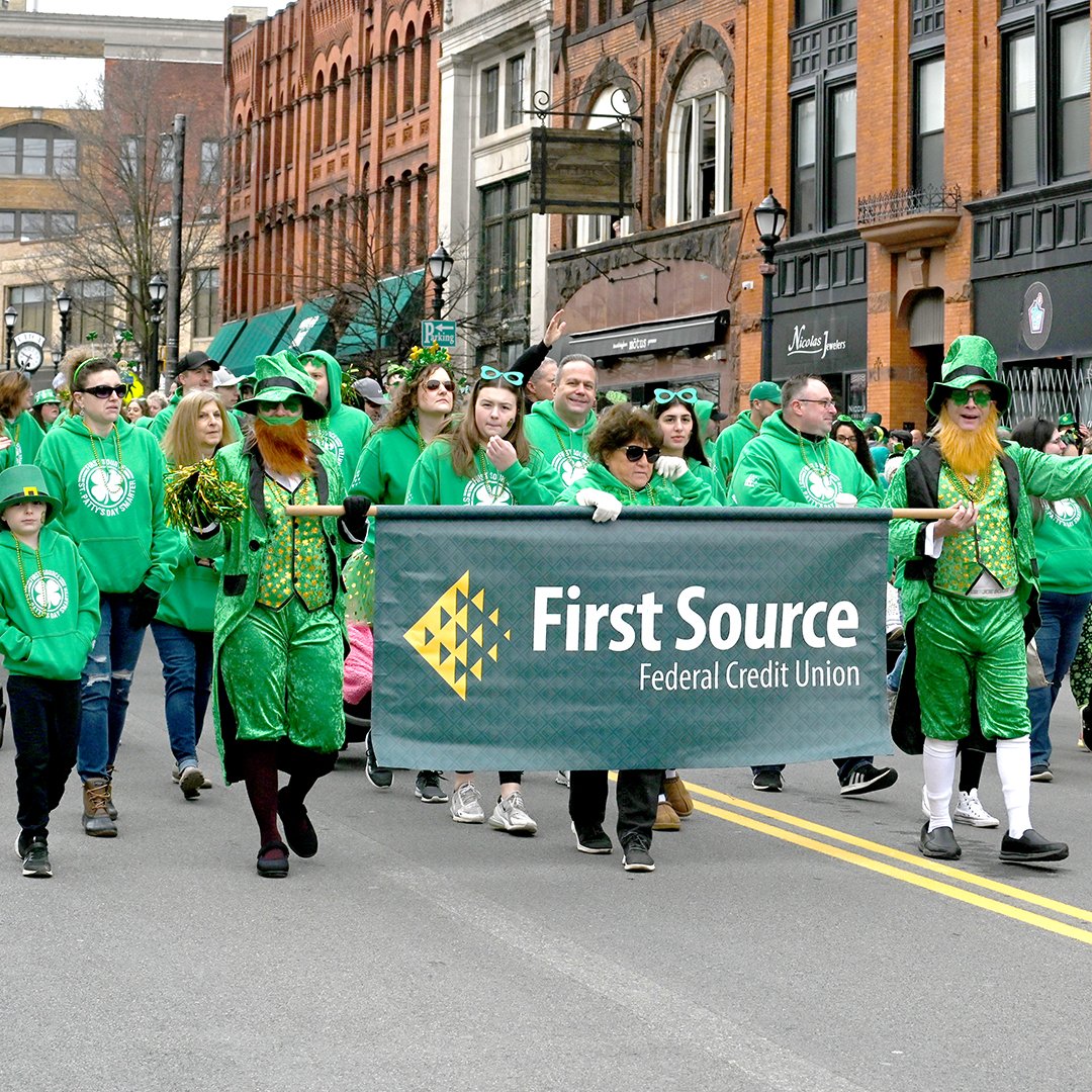 We had so much fun at the 200th Utica St. Patrick’s Day Parade! Team First Source had 125 participants, our largest group ever. Big thanks to Nimey’s New Generation and TMS Inc. for the vehicles. We had a blast handing out candy and beads and spreading our cheer! #WeAreCommunity