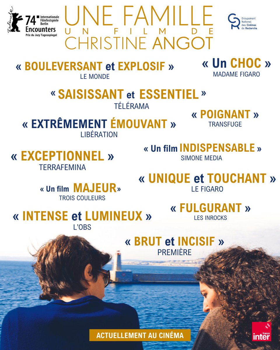 Le plaisir de partager un film, et surtout CE film, d’une immense puissance et d’une encore plus grande nécessité ✨ UNE FAMILLE de Christine Angot est enfin au cinéma ! ❤️ Trouvez votre séance ici : allocine.fr/seance/film-32…