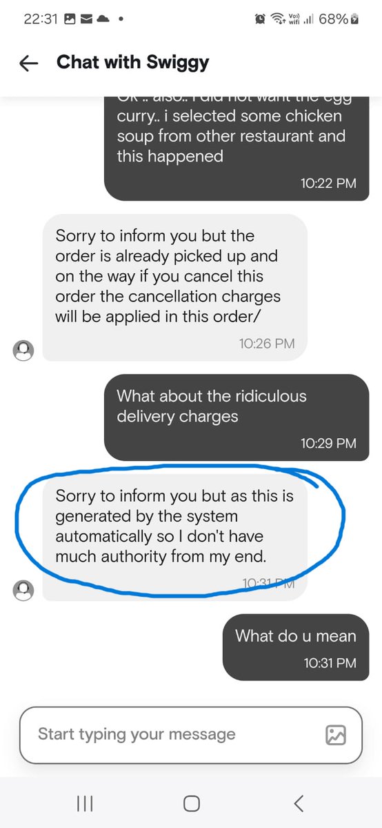 helmgg's tweet image. Absolutely livid with @Swiggy! 😡 Paid more in delivery charges than for my food, thanks to a 'system glitch'. And guess what? No refund because it's a 'glitch'. Unbelievable! @SwiggyCares? More like #SwiggyDoesntCare Been a loyal customer,but this is unacceptable😤 #Disappointed