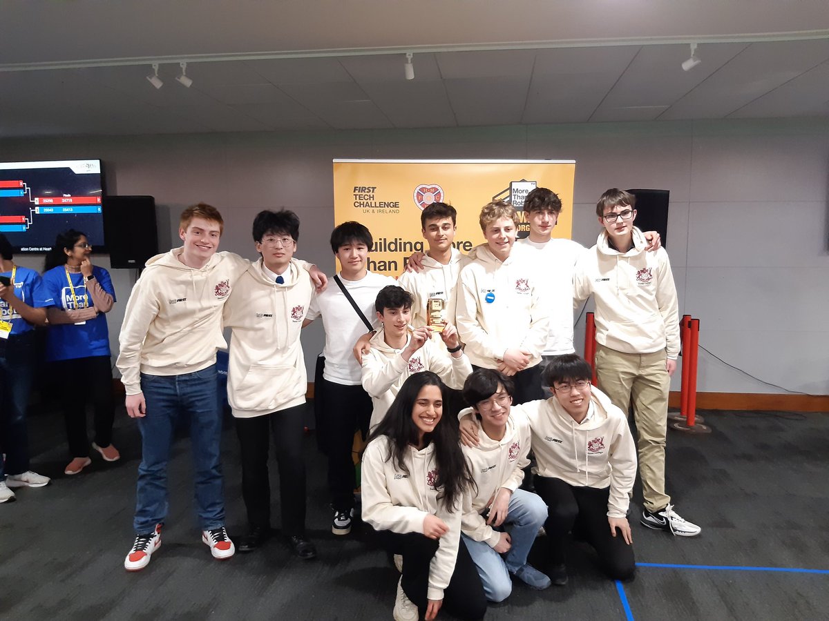 FettesRobotics's tweet photo. Winners of the Control Award having 'blown the judges away with their knowledge'. Alliance Finalist, runners up in the Innovate, Think, and Inspire Awards, giving the Senior Robotics Team 4th place overall at the Scotland Regional. An amazing first year! https://t.co/V5zqz7xgSk