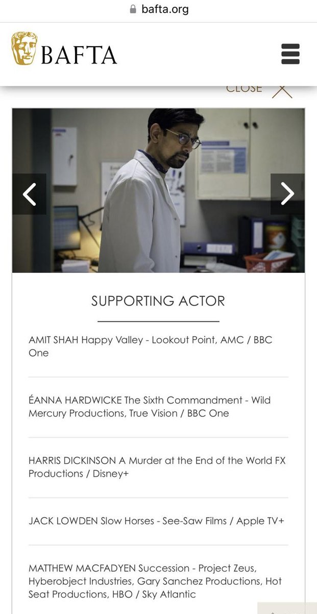 Our very own #StaffsAlumni Hollywood actor Amit Shah is shortlisted for a @BAFTA - category ‘Supporting Actor’ - he’s got our vote! #ProudToBeStaffs #StaffsUni