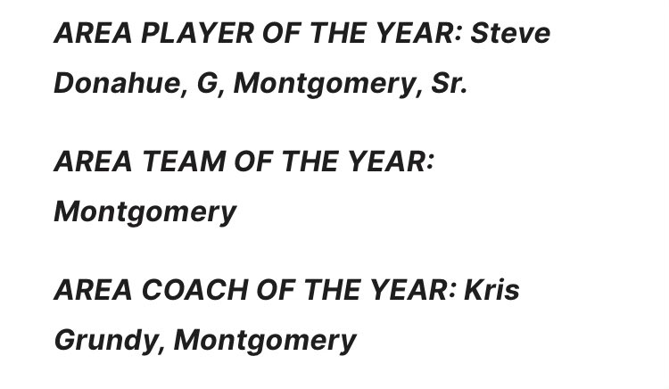 Appreciate @TheProdigalSean and the Times of Trenton for the POY award and recognition of coaches and teammates! Was a great run! @MontgomeryBB3 @HSSportsNJ @unitedNJaauboys @fandmMBB @MHSCougarSports @FootballMonty