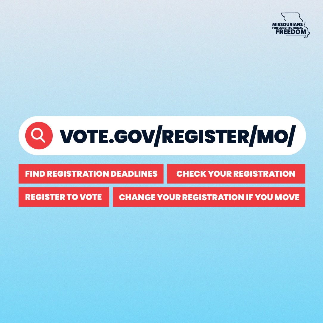 Ready to end Missouri’s abortion ban? Register to vote now and let your voice be heard! Remember, you must be a registered voter to sign the petition to #EndTheBanMO. Click the link to check your registration status or information: vote.gov/register/mo/