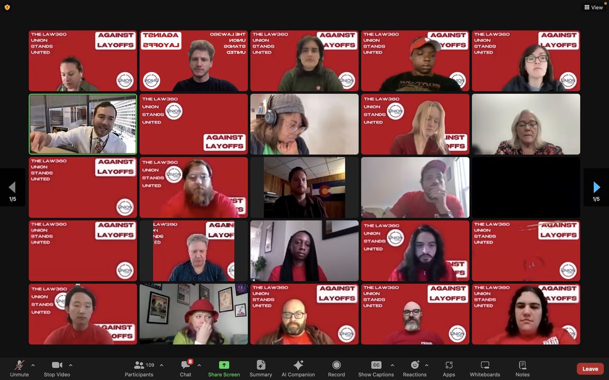 Our colleagues across the country have joined the digital picket line to show <a href="/Law360/">Law360</a> and <a href="/LexisNexis/">LexisNexis Legal & Professional</a> our solidarity with our co-workers who were unlawfully laid off.