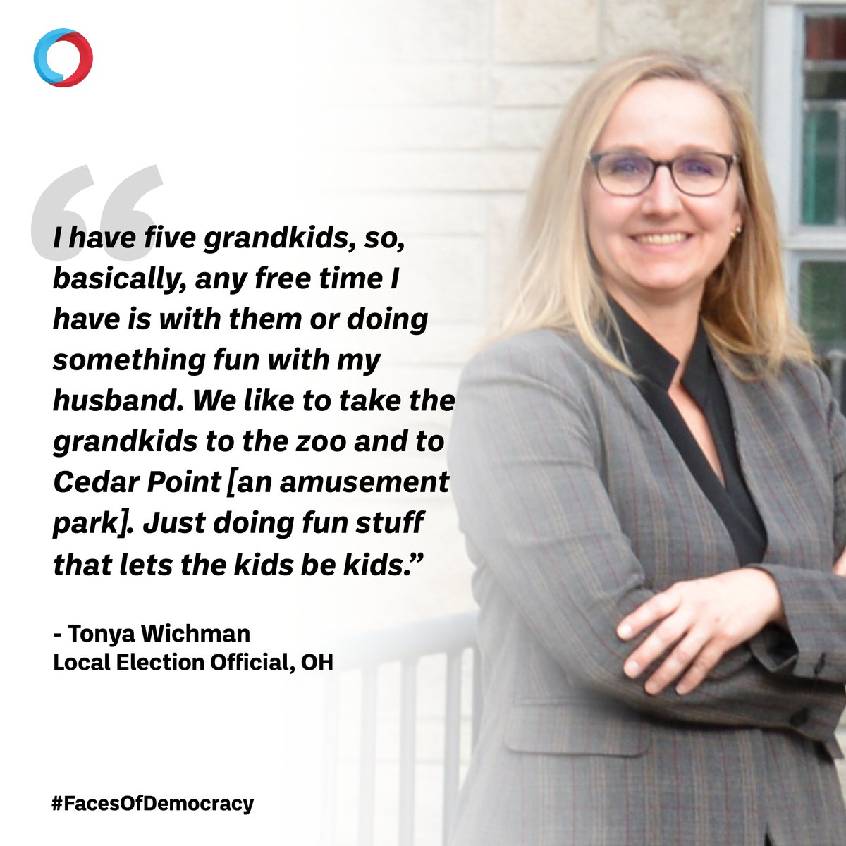 Tonya Wichman serves as an election administrator for Defiance County, OH. This grandmother of five loves to pass the time getting active with her family. issueone.org/articles/meet-…