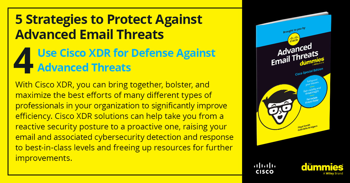 CiscoSecure's tweet image. #Emailsecurity 🤝 #XDR 

Learn how they work better together: cs.co/6017kIiwN