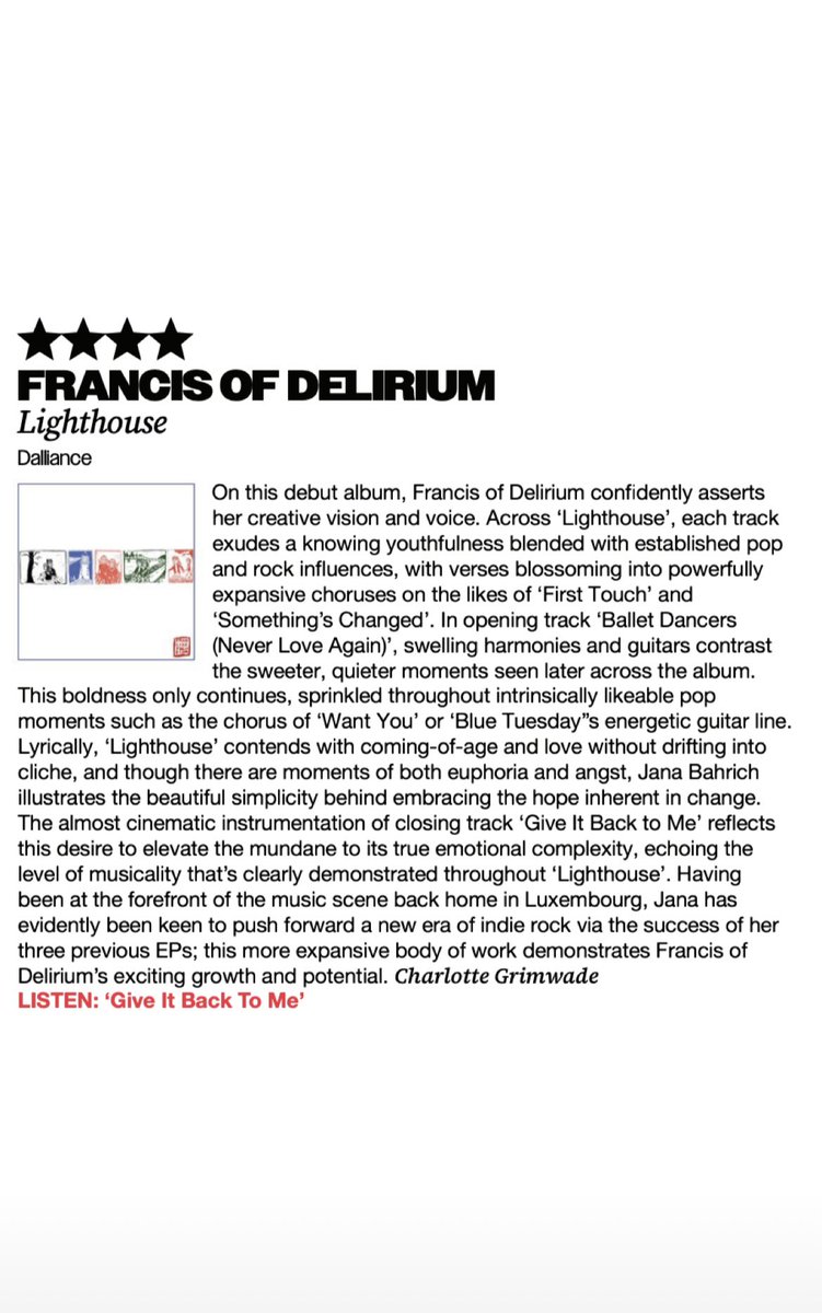 Our debut album is out in 2 days! Wonderful little review here from DIY <3 which you can check out here: diymag.com/magazine