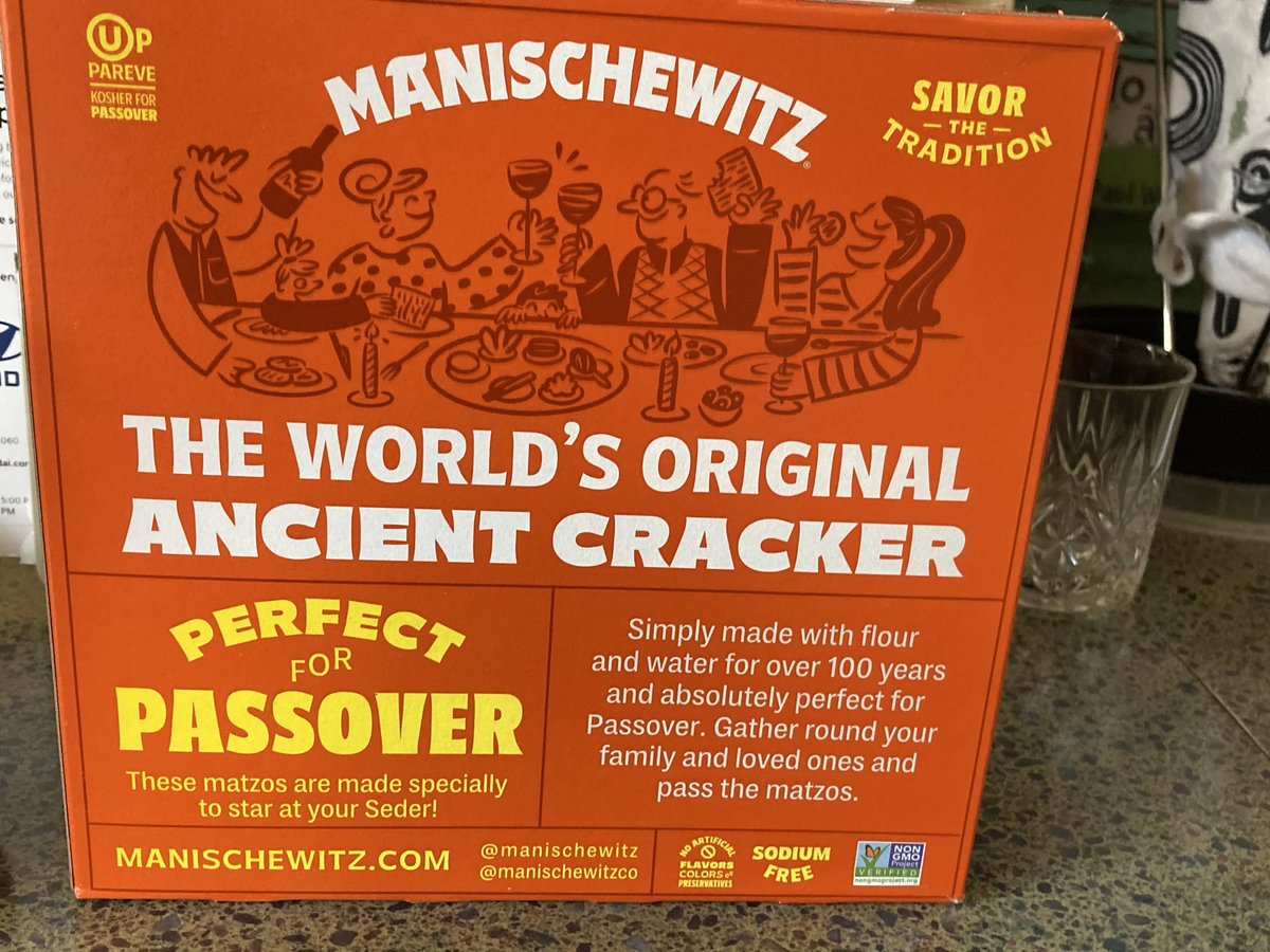 Manny shevitz! Love the new label. When do the Jewish people start receiving copyright residual payments from those other cracker makers. We all know Hillel not the Earl invented that thing we call a sandwich!