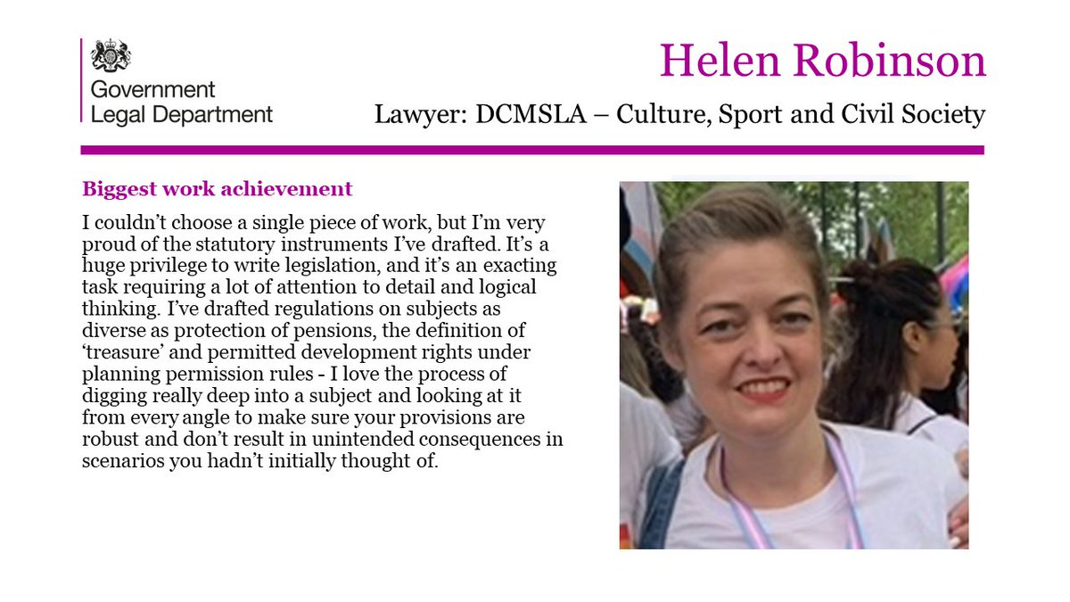 “You have a whole career ahead of you to find the right fit, be open minded about opportunities you might not have originally considered.” Government lawyer Helen Robinson reflects as part of Women's History Month. #WomenInLaw