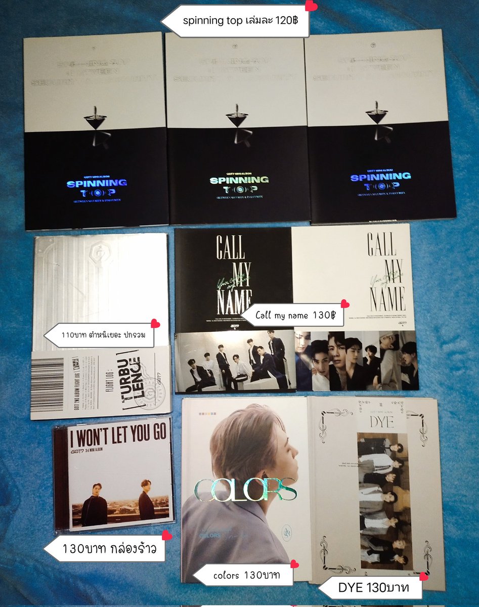 YingYin66351692's tweet photo. ✨อัลบั้มเปล่า #GOT7 
⚡อัลบั้มละ 110-130บาท ราคาตามในรูป 
💢รีทวิตลด10฿ 
🔥🔥ส่งฟรีทุกอัลบั้ม 
💬สนใจสั่งซื้อ แอดไลน์ไอดี ying10.36 หรือD.M. 
#ตลาดนัดอากาเซ่ #ตลาดนัดอากาเซ #ตลาดนัดเมนแบม https://t.co/LkaWz8zIQr