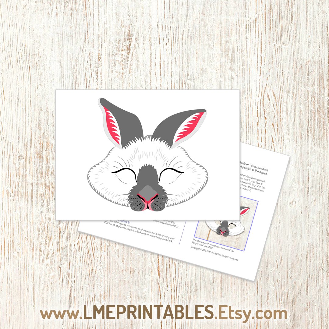 lmeprintables's tweet image. Rabbit Printable Mask Easter Gray White Bunny California Halloween Hare Costume Zodiac Forest Farm Animal Party Woodland Birthday Carnival etsy.me/3VqSIZl via @Etsy #rabbitmask #rabbitcostume #easterforkids #easter2024 #easterideasforkids #eastergames #haremask #bunnymask