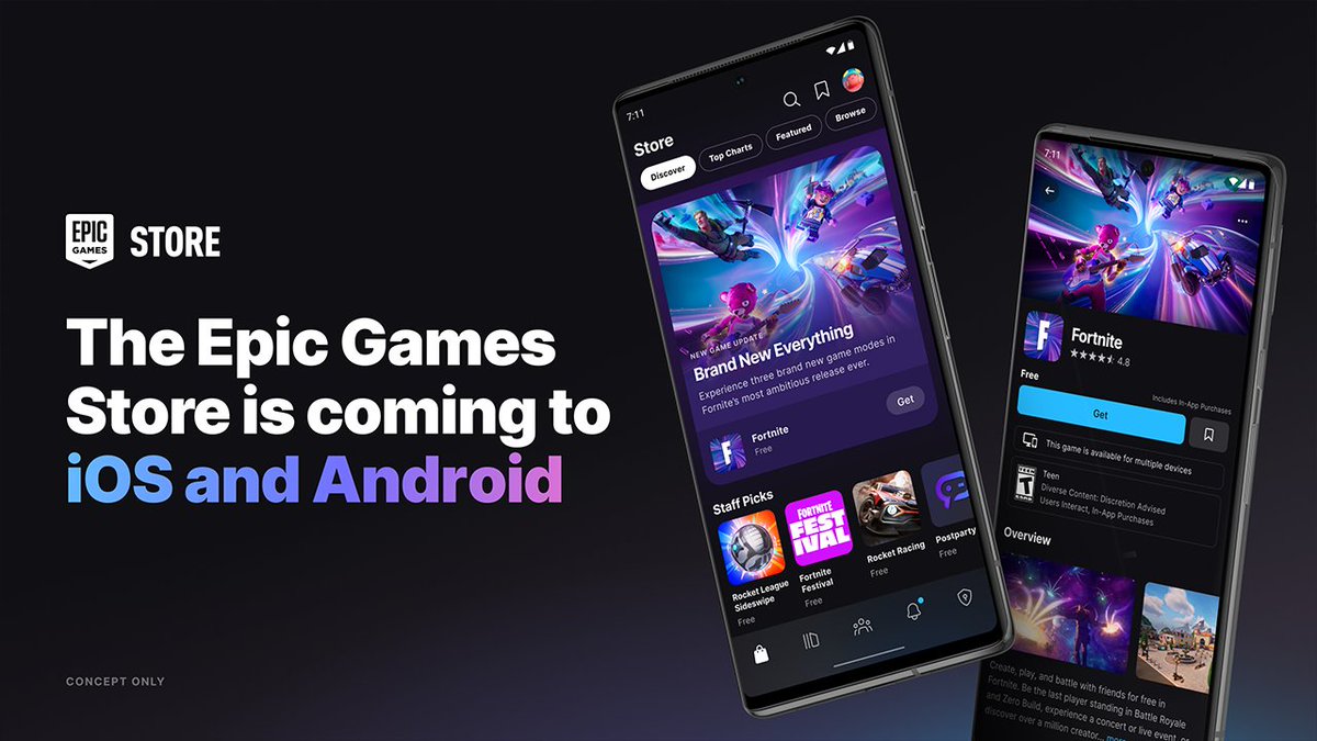 We’re coming to iOS and Android! Same fair terms, available to all developers, on a true multi-platform store – with amazing games for everyone.