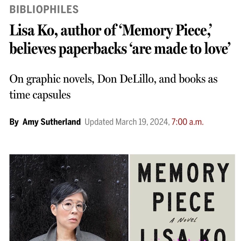 Loved doing this Q&A with Amy Sutherland for the @BostonGlobe Bibliophiles column - got to discuss my compulsive reading habits, shout out recent favorites by @Lubchansky and @SafiyaSinclair, and the joy of lurching from “The Years” to “The Bee Sting”

bostonglobe.com/2024/03/19/art…