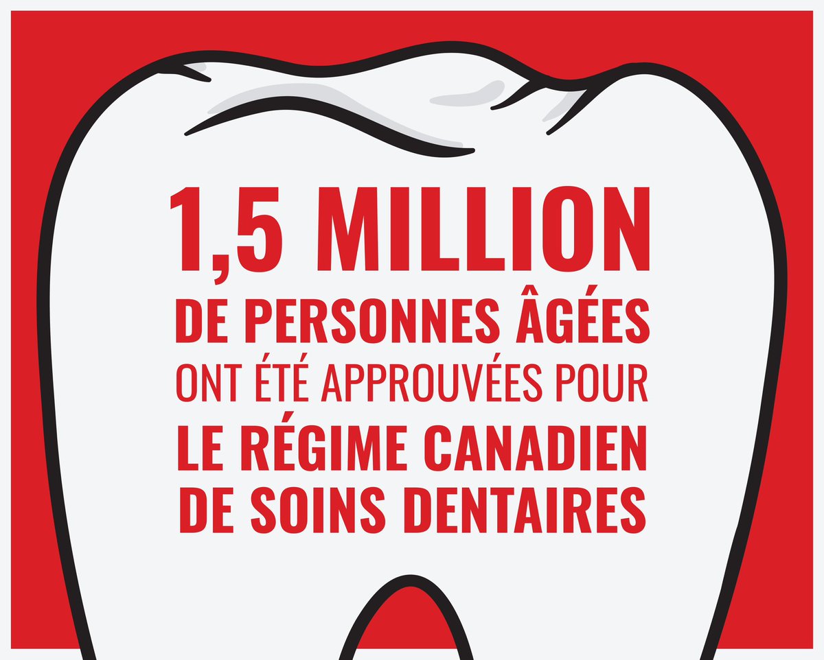 De nouvelles excitantes sur le Régime Canadien de Soins Dentaires arrivent juste à temps pour la Journée mondiale de la santé buccodentaire! 🇨🇦🦷 (1/2)