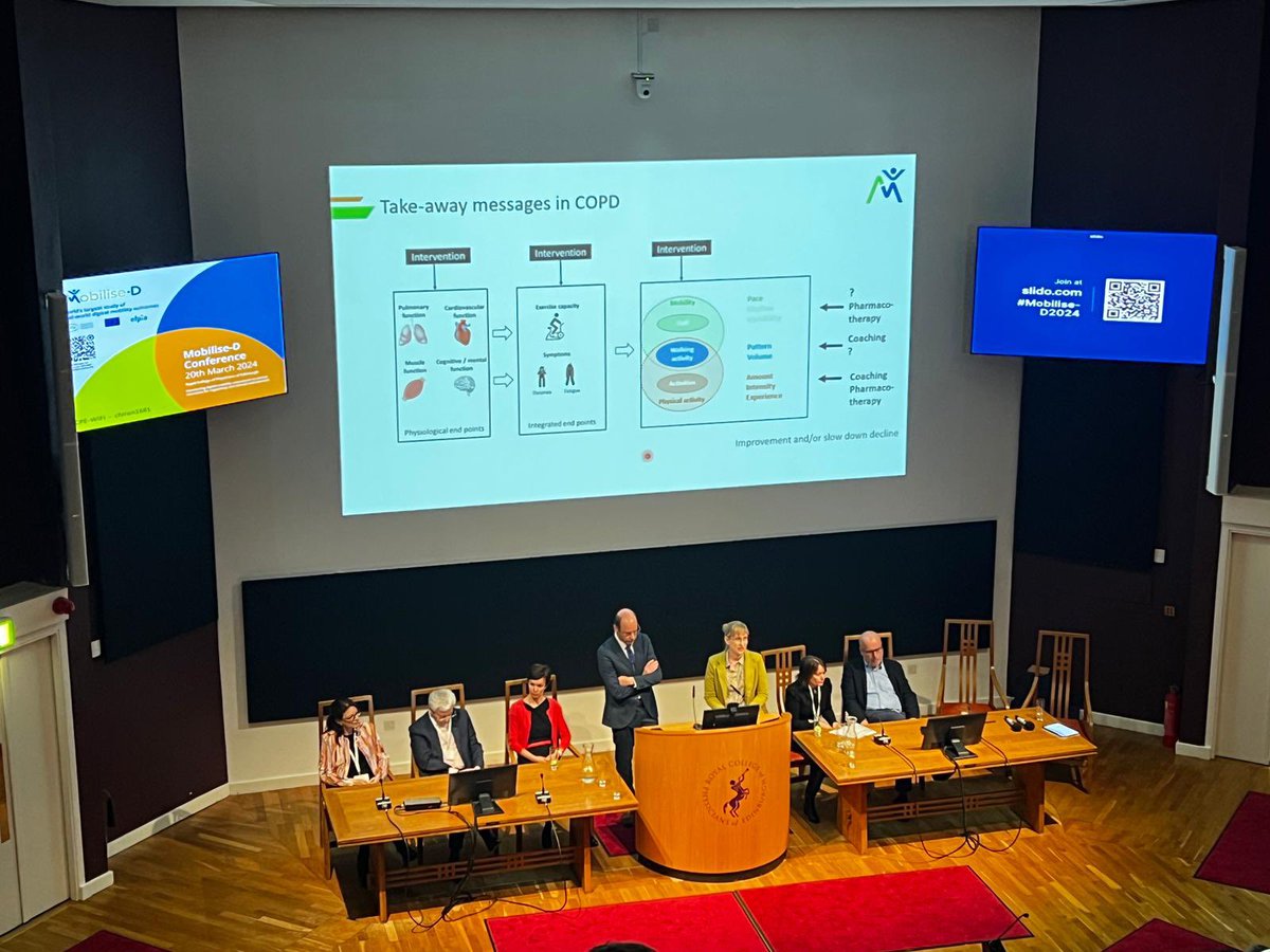 What a pleasure to do this duo presentation with @troosters on the impact of the @Mobilise_D project on behalf of the COPD cohort. Great to celebrate the project and the team effort today!