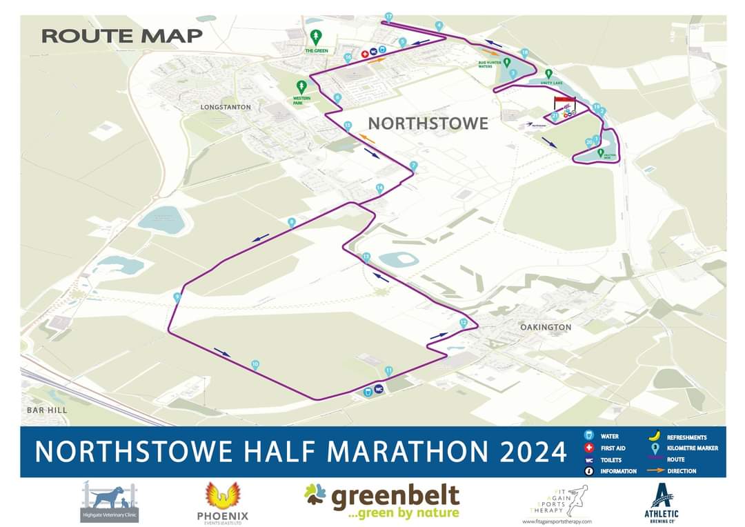 New infrastructure 👉 new route 💥 We are thrilled to announce the new half marathon route that includes the paths around new lakes and footbridge. We hope you'll enjoy it! There isn't much time left to join it! northstowehalf.co.uk #northstowe #northstowehalf #running