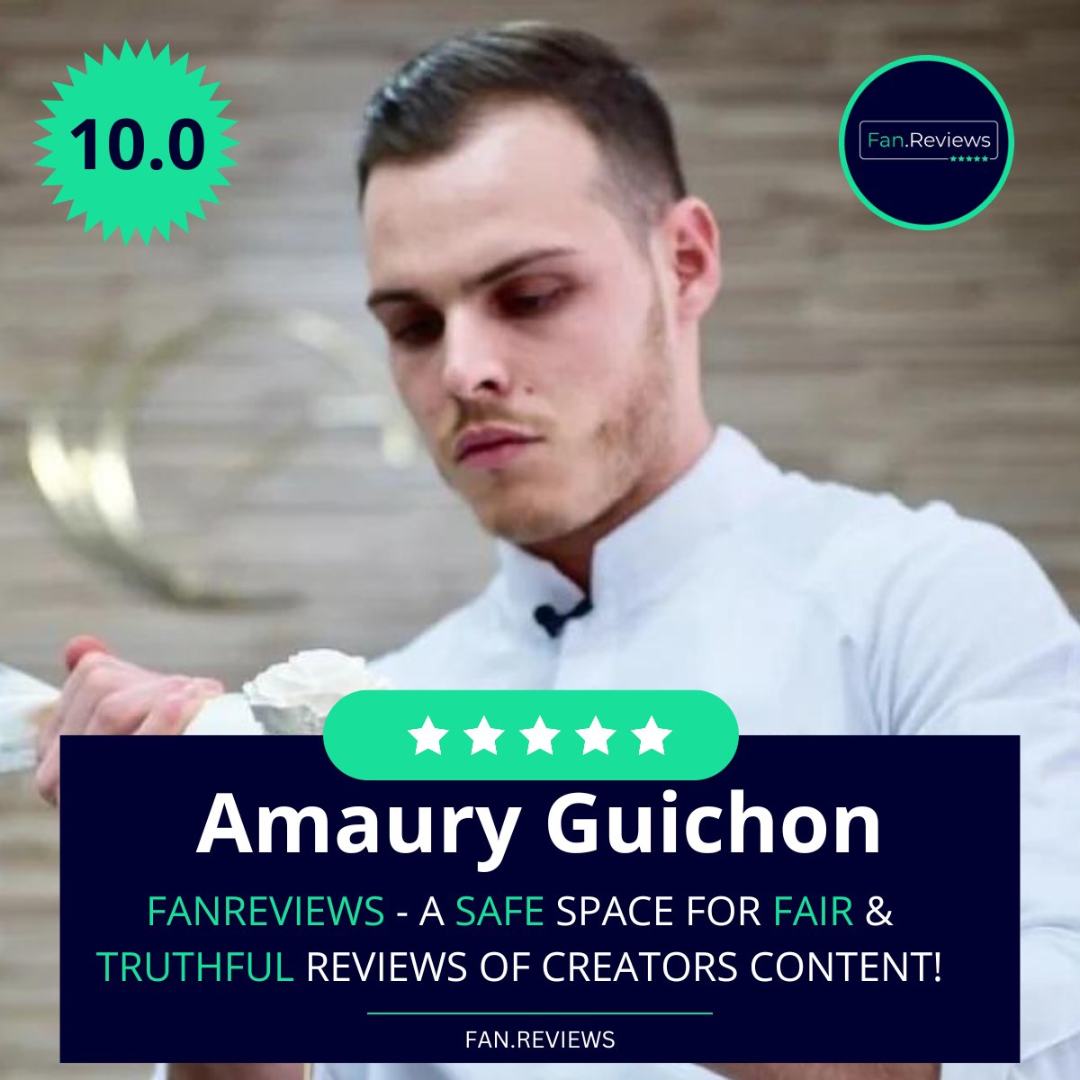 Congratulations to Amaury Guichon for having a 10.0 rating on FanReviews. Check out the reviews on our site 🎉 FanReviews - A safe space for fair & truthful reviews of Creator content! 💯 Profile link:👉fan.reviews/creator/culina…