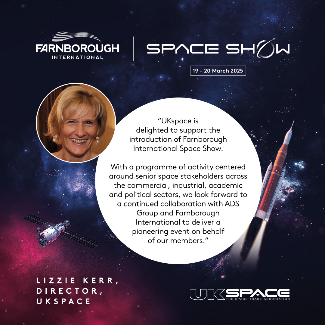 Lizzie Kerr, Director of @UKspace shares her thoughts on the launch of Farnborough International Space Show next year, a pivotal event supporting UKspace members, the wider national space community and its international collaborators. Find out more: tinyurl.com/47ce9362