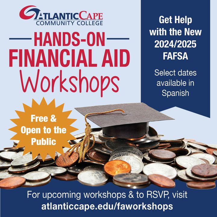 atlanticcape's tweet photo. π¨ REMINDER: join us for an in-person financial aid wkshp on March 28 at 12:30 pm at our Atlantic City campus. Trained staff will assist w/your online financial aid applications & answer questions.π¨ RSVP https://t.co/rM07PLi3xR #fafsa #newfafsa #fafsaworkshop #fafsahelp https://t.co/K09Nh46vgU