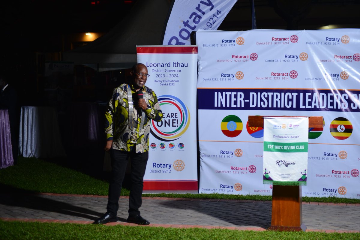 rotaryd9213's tweet photo. "No Man is an island and today communication is a key. District 9212 has invested a lot in communication"

~ DG @LeoIthau giving his remarks this evening at a welcome fellowship hosted by Rotary Club of Kajjansi.

#RotaryleadersSummit24 | #RotarySummitUG https://t.co/HKyyQ26Lyu