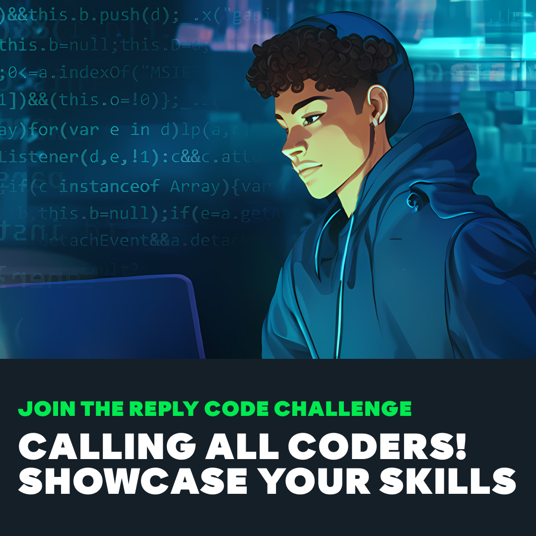 Reply_UK's tweet photo. Final call for #ReplyCodeChallenge 2024! Don't miss your chance to register here: https://t.co/t0Y4WwWmeF https://t.co/mUAaXDXojP