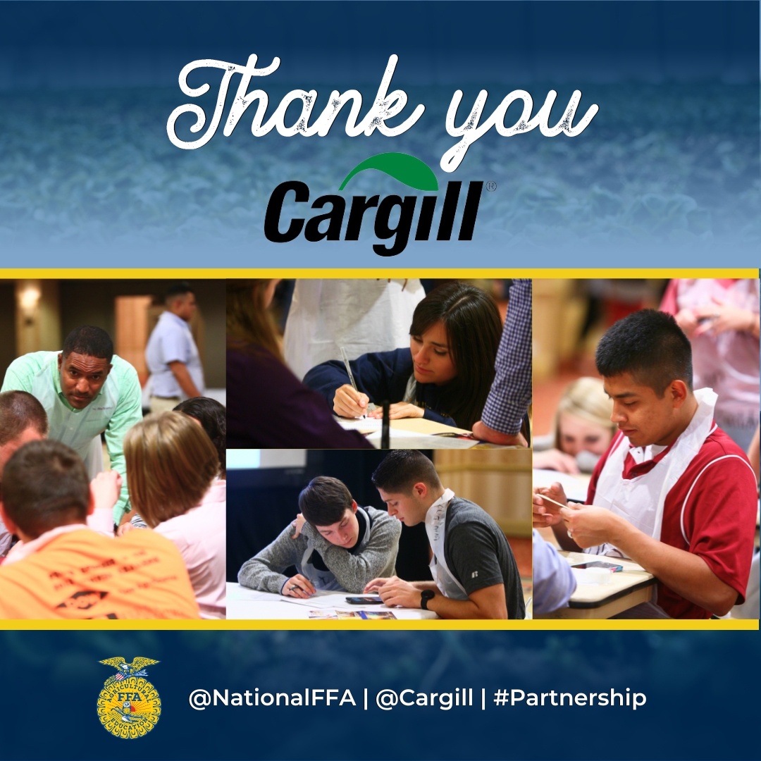 The monumental three-year grant of $3.15 million gifted by @cargill is more than a donation—it's a beacon of hope and growth for the future leaders of agriculture.🌱 🔗 ffa.pub/496qXIS #NationalFFA #Cargill