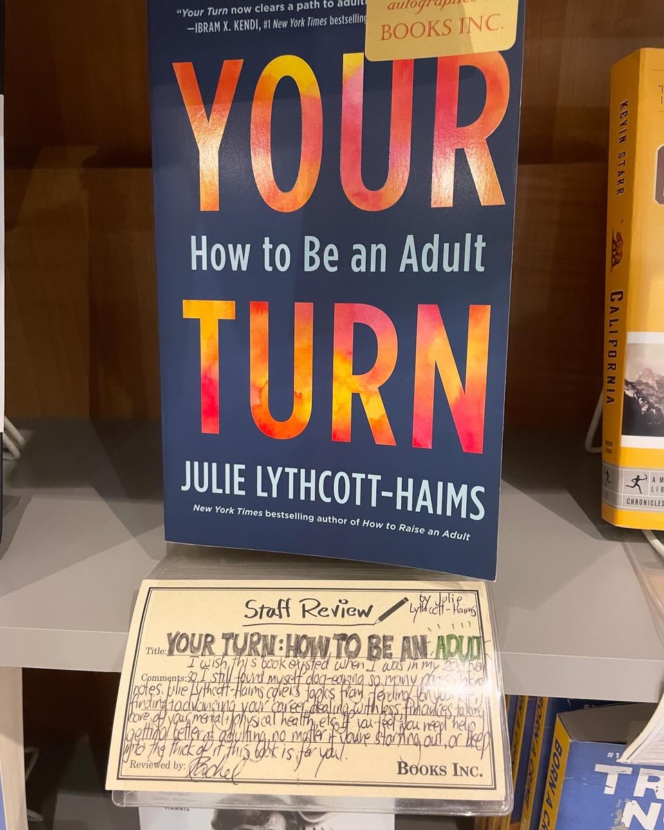 If you're at SFO, and you need a gift for a young adult you love, head over to the D gates to @BooksIncStores for a signed copy of Your Turn. Also, to the woman who fan-girled me at security, you made my day!