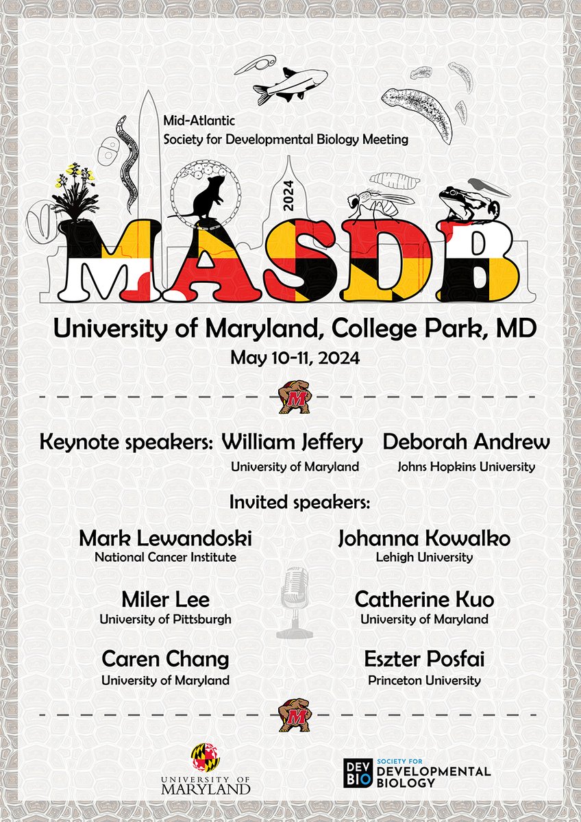 Registration and abstract submission are open for the Mid-Atlantic SDB Regional Meeting being held May 10-11 at the University of Maryland, College Park. Abstract submission deadline: March 31 sdbonline.org/masdb2024