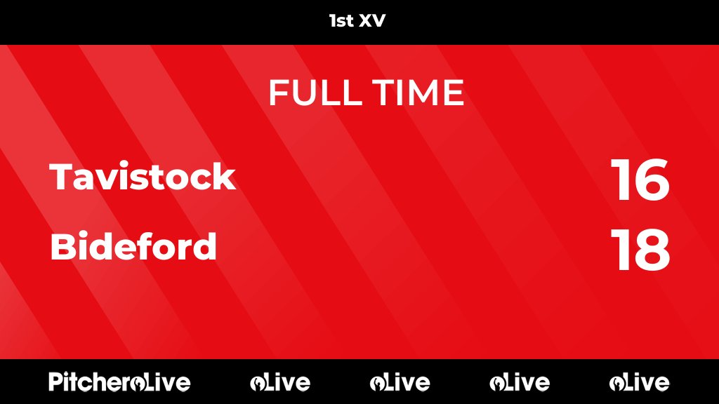 FULL TIME: Tavistock 16 - 18 Bideford
#TAVBID #Pitchero
pitchero.com/clubs/tavistoc…
