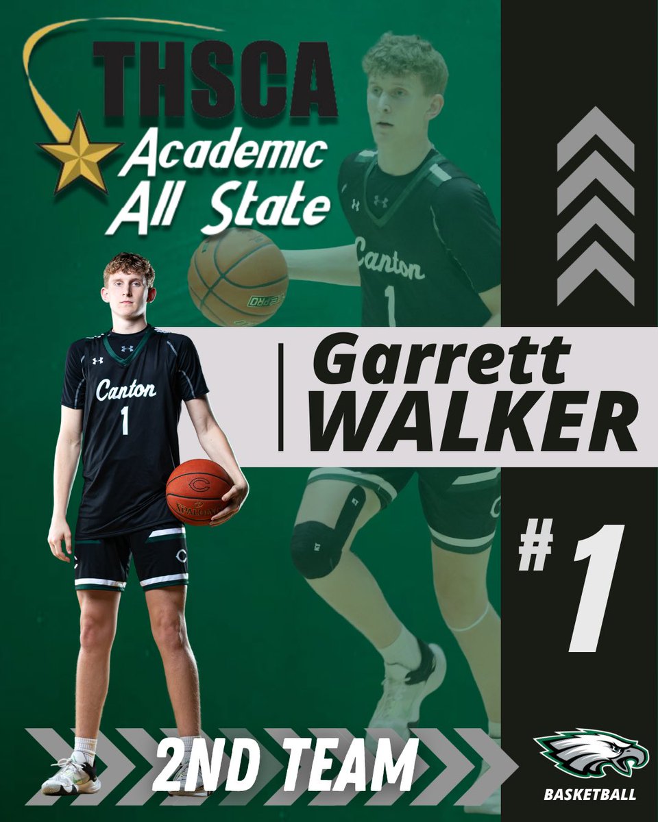 Congrats to Garrett Walker on being named THSCA Academic All State 2nd team!