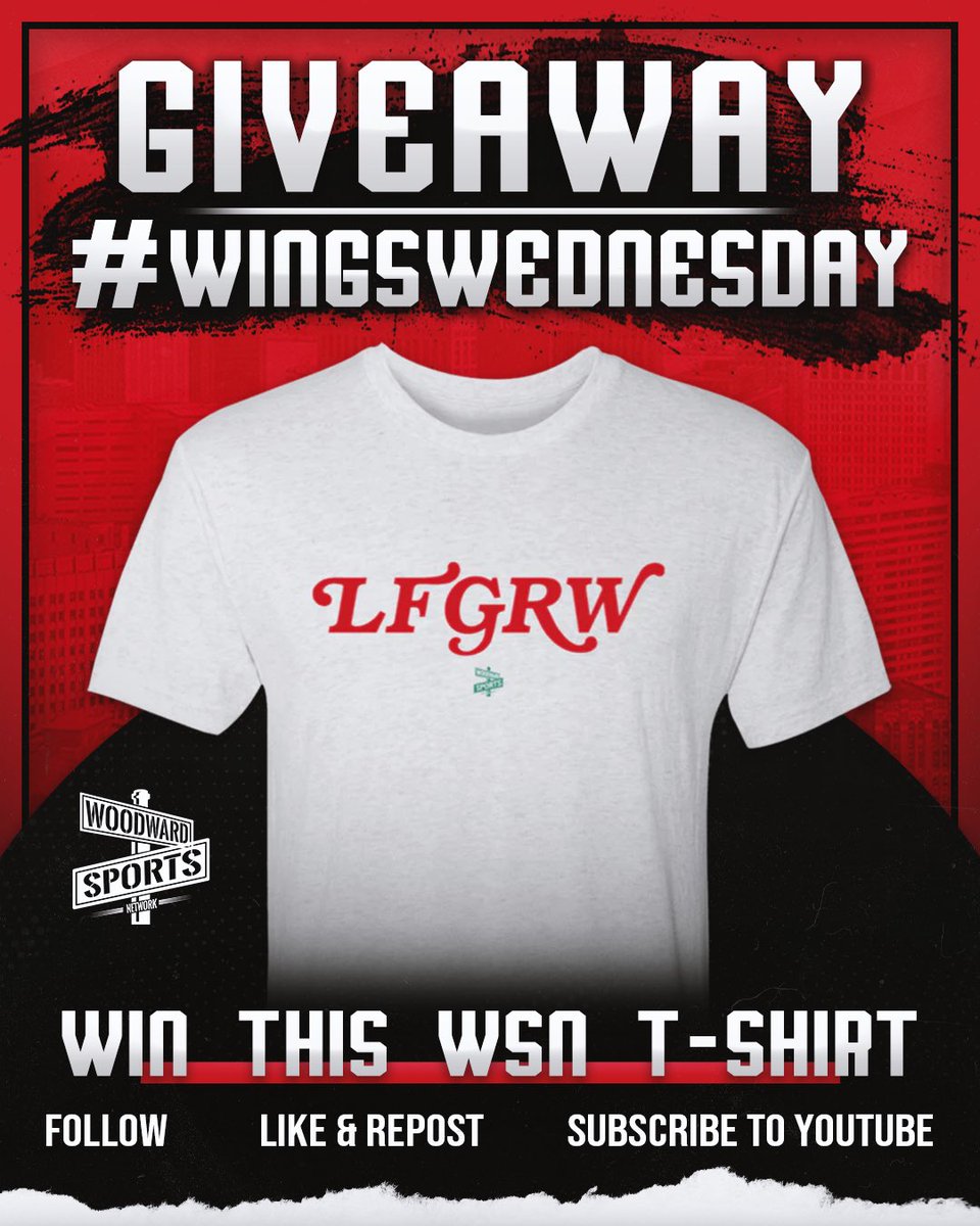 woodwardsports's tweet photo. Woodward Sports Network is giving away a “LGFRW” shirt!

To enter to win this “LGFRW” shirt the steps are simple

- FOLLOW @woodwardsports
- LIKE & REPOST This Post
- SUBSCRIBE to the Woodward Sports YouTube page: https://t.co/TuLVPdJ2t1
⁃COMMENT when done!

Winner will be announced on Big D Energy from 11AM - 1PM TOMORROW!