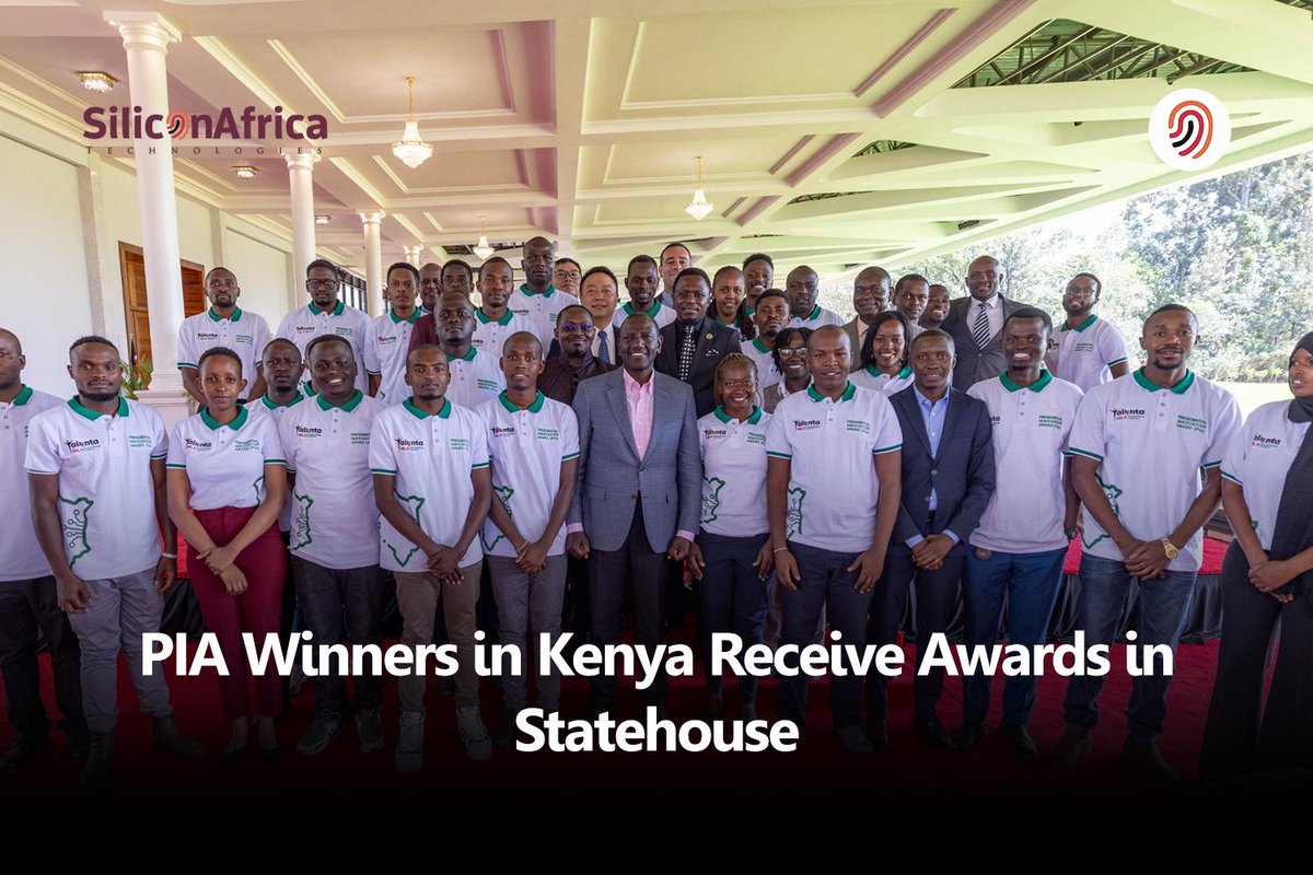 SiliconAfriTech's tweet image. PIA Winners in Kenya Receive Awards in Statehouse.

The Presidential Innovation Awards winners yesterday received their checks at State House in Nairobi, marking a momentous occasion.

#silicontech #tech #technews