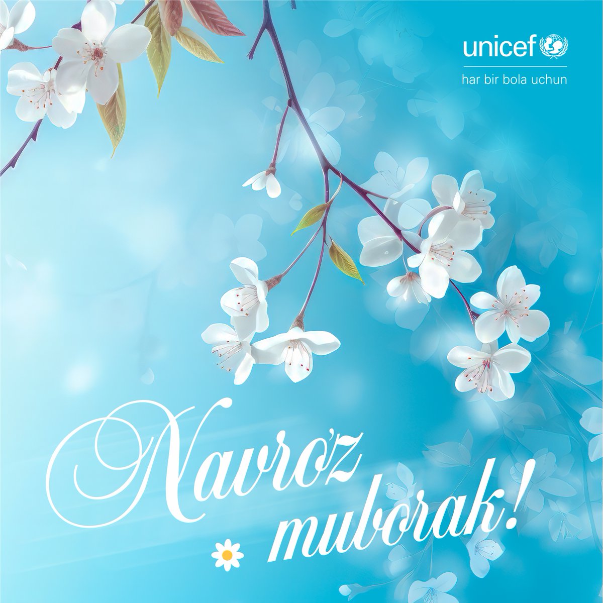 UNICEF Uzbekistan wishes a joyous Navruz celebration. May this special day bring you and your loved ones health, happiness, peace, and prosperity. #ForEveryChild, a bright future! Navruz Muborak! 💙