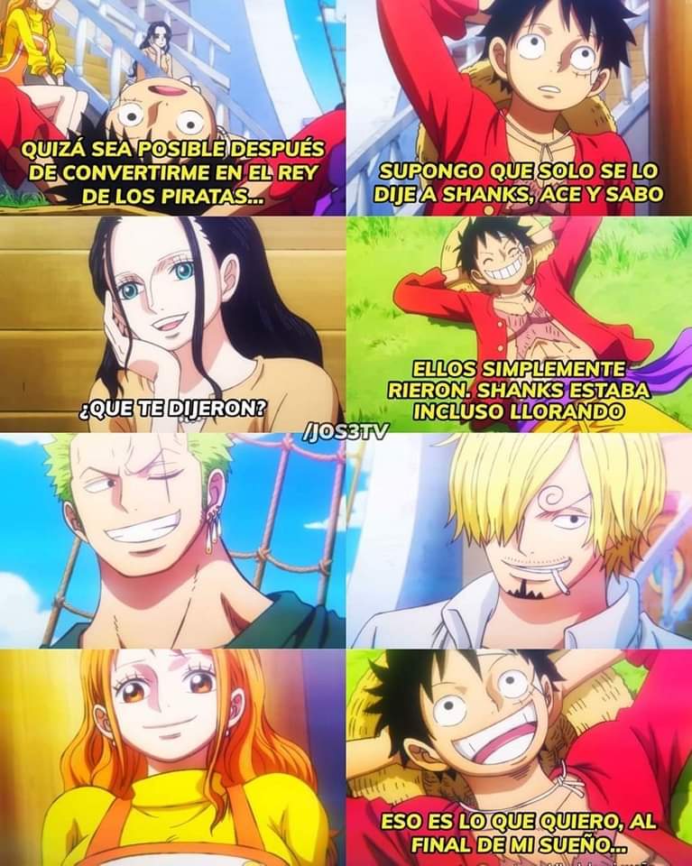 Qué ganas de saber cuál es su sueño. Llevo ya bastante tiempo siguiendo la obra de cerca y es increíble todos los sentimientos que despierta. #ONEPIECE