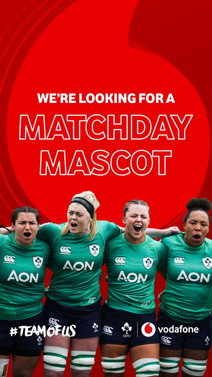 Do you know a young Irish Rugby superfan under the age of 12? 🏉 Well we're giving them the chance to be a mascot at the Irish Women's Rugby Team's home game in the RDS on March 31st against Italy ☘️ To enter our draw then just reply '#TeamOfUs' on this post 👇 #TeamOfUs