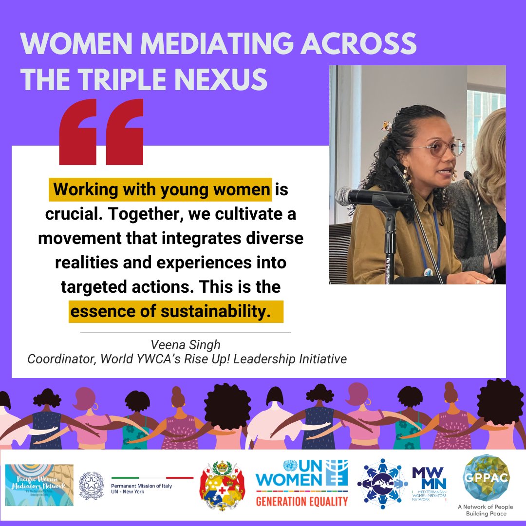 @veenasingh of @PacWPSMediators emphasizes how purposeful the investment in young women is and stresses that the #WPSagenda is not a single-issue agenda.

#CSW68 #CSW68Pacific