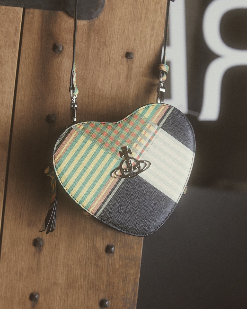 Our Belle Heart Frame Purse is offered in a tartan motif this season. The heart shape has become a signature style of the house, synonymous with Vivienne's affection for both humanity and the planet. bit.ly/VW_NewArrivals #VWSS24 #VivienneWestwood