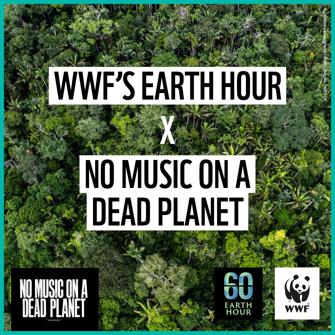 Listen to the amazing #NOMUSICONADEADPLANET playlists from @thisissigrid @BaserCaity @BlossomsBand @pva_are_ok @thewombats to get inspired for action with @wwf_uk Earth Hour, 8:30pm Sat 23rd Mar Sign up to nomusiconadeadplanet.org for the playlists #EarthHour #earthhour2024