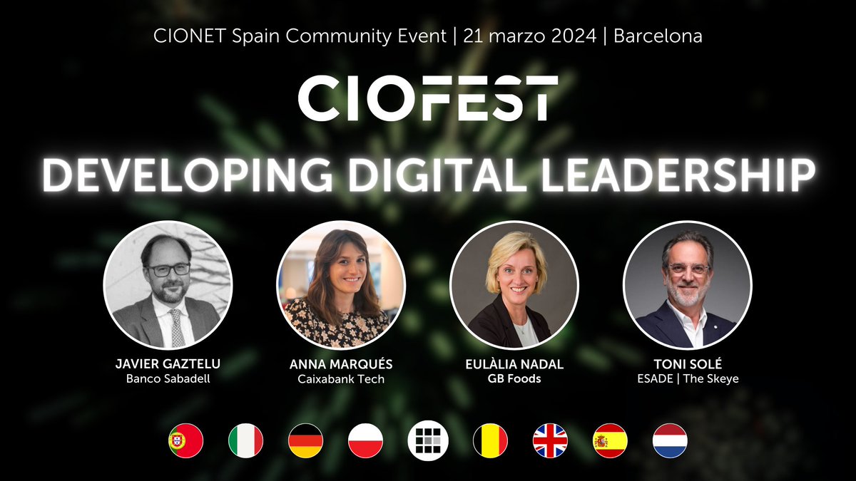 CIOFEST is tomorrow and we hope you will get a chance to join your local community in Spain for the discussion on Developing Digital Leadership! It’s the last moment to register at ciofest.com and see what our Spanish colleagues have prepared for you!