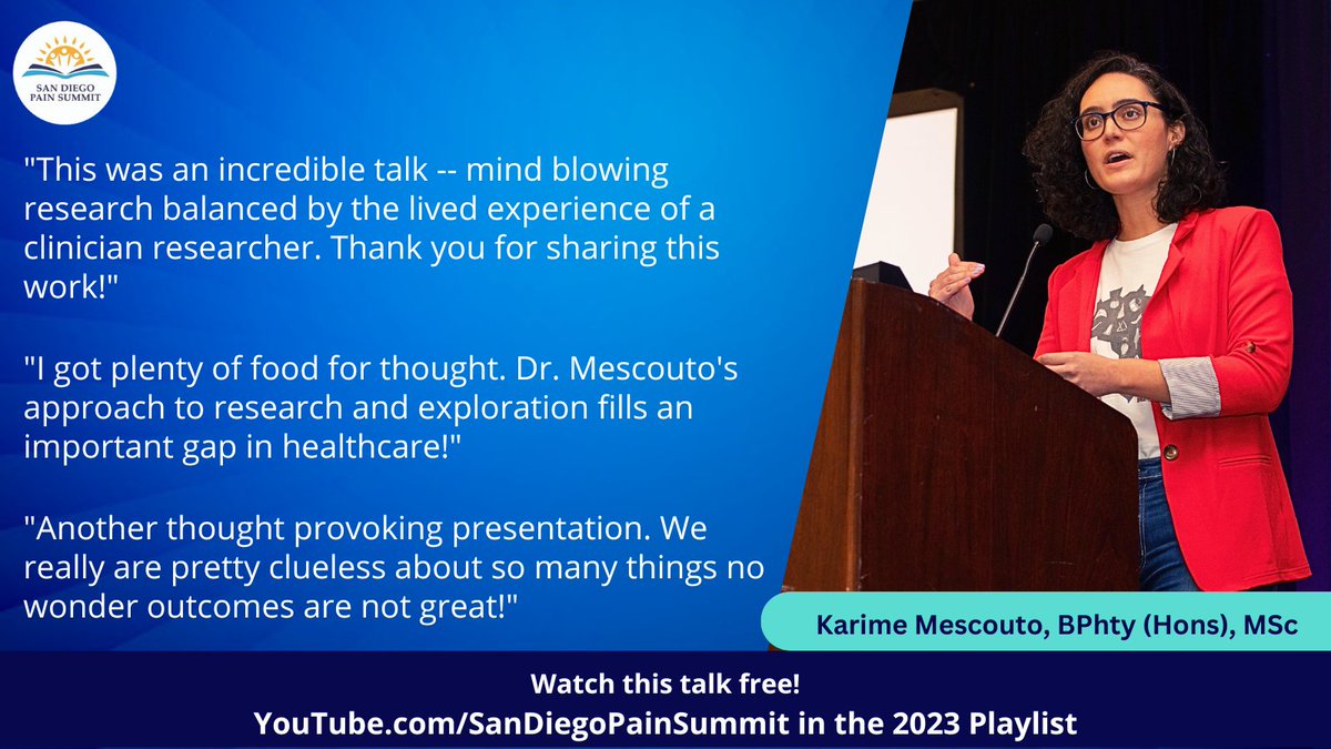 Let's Talk About Power In #PainManagement by Dr. Karime Mescouto at the 2023 SDPS. Free to watch this excellent talk here: youtu.be/hs8m4-0GKTE?si…