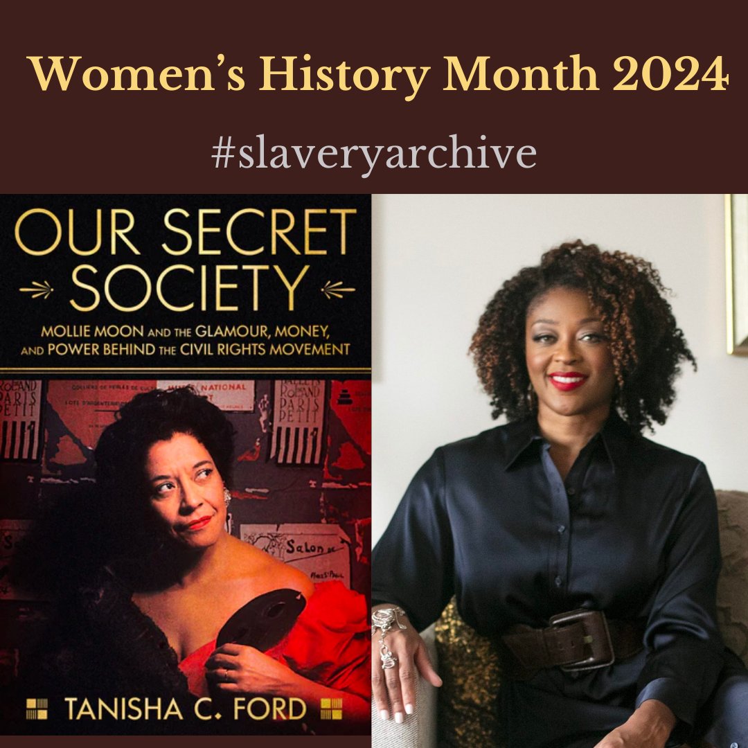 It's #WomensHistoryMonth and dear historian Tanisha Ford (here as @soulistaphd) has a brand new book Our Secret Society that focuses exactly on how African American women funded the Civil Rights Movement. #slaveyarchive harpercollins.com/products/our-s…