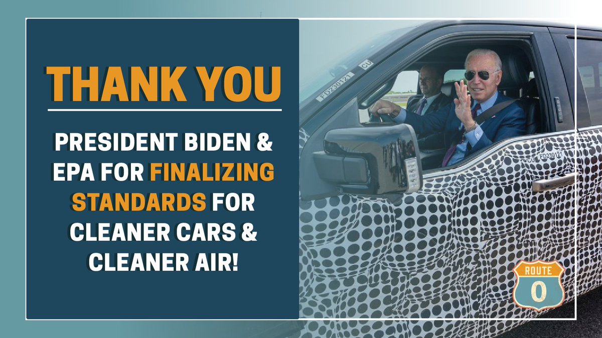 #CleanerCars standards mean less pollution and cleaner air! A new transportation policy from @EPA and @POTUS will prevent 2,500 premature deaths, reduce asthma attacks, and save families money while combating the climate crisis.