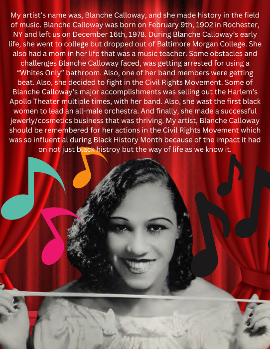 CocuzziArt's tweet photo. Honoring women of the #HarlemRenaissance @GatesChiliMS. Students researched artists, writers, performers and business leaders and created a poster and writing piece about their chosen woman. #NYSYAM2024 #ArtForce5 #WomensHistoryMonth https://t.co/NHRFYfxE39