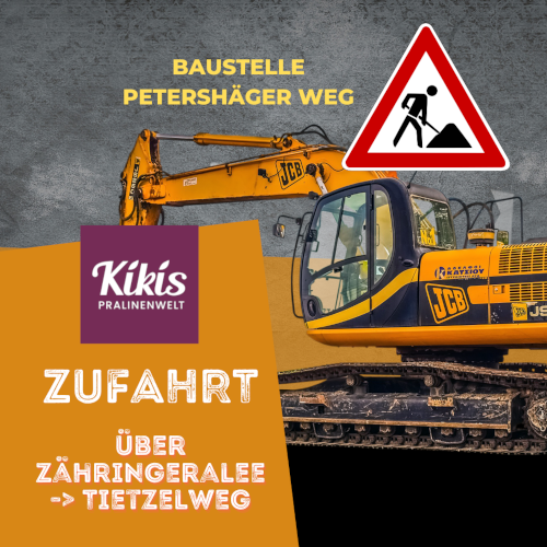 Baustelle vor unserer Einfahrt! Ihr erreicht uns aktuell über die Zähringerallee und dann über den Tietzelweg (einfach bis zum Ende durchfahren). Ihr kommt direkt bis vor unsere Manufaktur. Nur die Zufahrt über den Petershäger Weg ist nicht möglich. #Minden