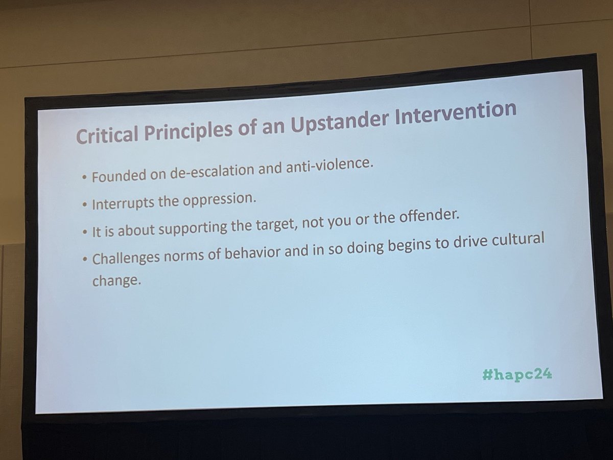 #principles of #upstander #intervention. #hapc24