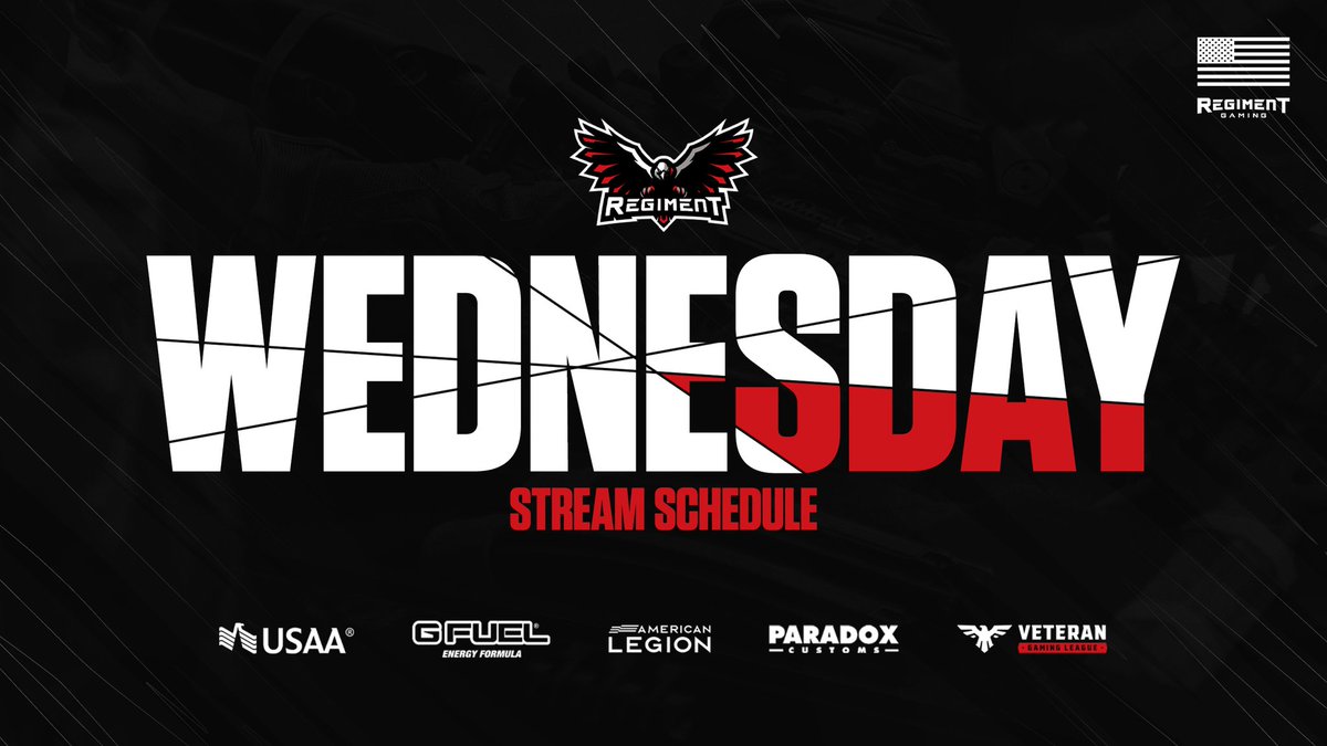 REGIMENT is LIVE on <a href="/kick/"></a> today! 🇺🇸 

12PM-2PM EST: <a href="/maseadilla/">Mase</a>
6PM-8PM EST: <a href="/Goalmastr8/">Brocklin</a>
8PM-10PM EST: <a href="/Joc_Holliday/">Joc Holliday</a>
10PM-12AM EST: <a href="/Ghost_1893/">Ghost 1893 (RG)</a>

LIVE: kick.com/RegimentGG

#TheREGIMENT | #PickKick 🇺🇸